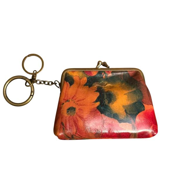Patricia Nash Floral Oil Painting Borse Frame Kiss Lock Coin Purse - Picture 1 of 4